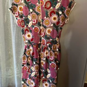 Red Valentino, floral, Embroidered dress/pink